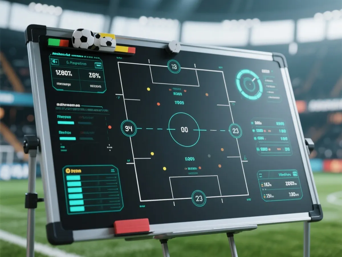 足球戰術與數據分析示意圖